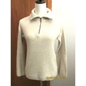 Cozy Cream Quarter Zip-Neck Sweater (Size XS)